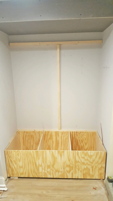 Built-In Mudroom Shelves in Newton 1