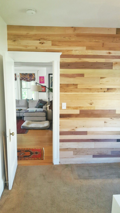 Reclaimed Plank Wall with Longleaf Lumber