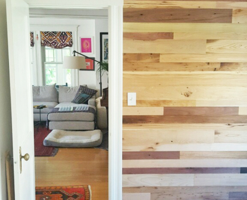 Reclaimed Plank Wall with Longleaf Lumber